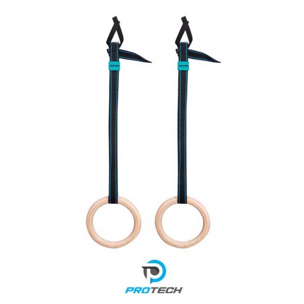 PTEC-8123 Protech Wood Gym Rings